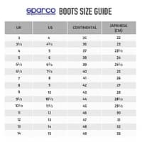 sparco-boots-sizes SPARCO Futura FIA 8856-2018