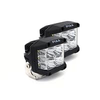 dkqe39e-1 PIAA 4″ 5600K 12V 24W Quad Edge LED cube wide driving lights kit