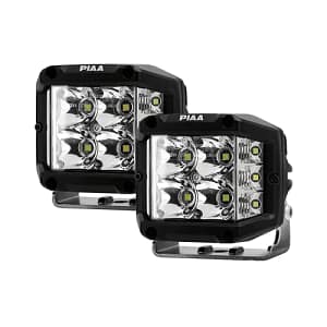 DKQE39E-F_500x PIAA 4″ 5600K 12V 24W Quad Edge LED cube wide driving lights kit