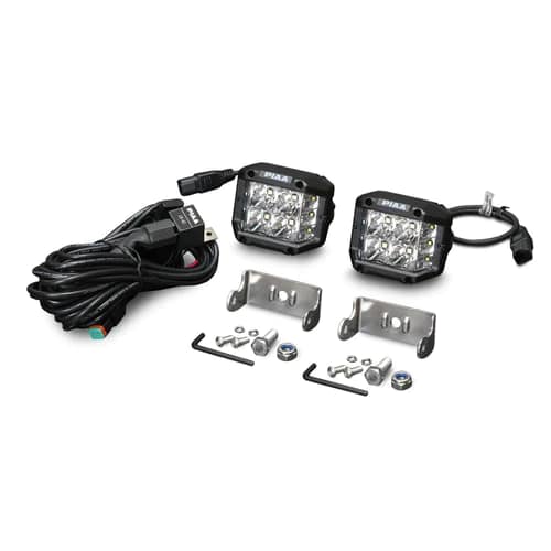 DKQE39E-A_500x PIAA 4″ 5600K 12V 24W Quad Edge LED cube wide driving lights kit