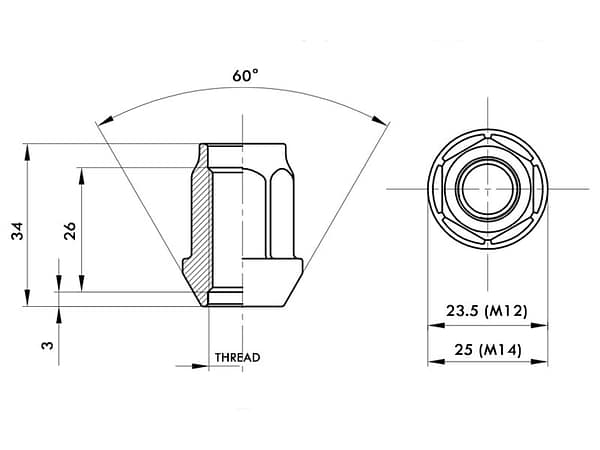 schema-dado-anodizzato_gallery EVOCORSE alumiinium mutter