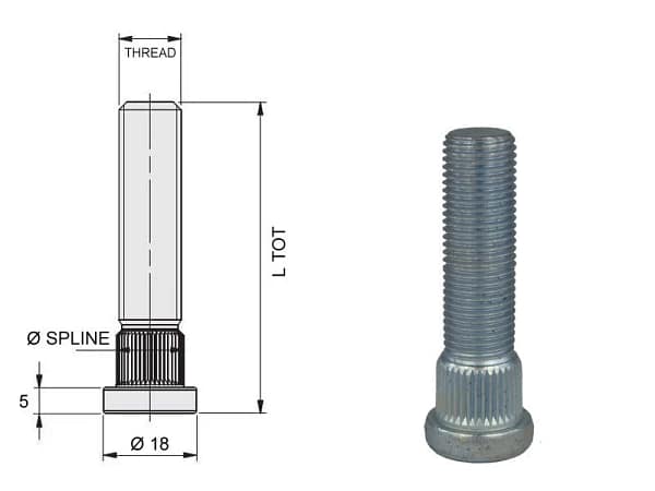 CM0751480010 EVOCORSE pressitav tikkpolt 47mm Mitsubishi/Toyota Yaris GR