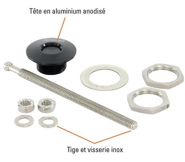 push clip 2 "Push Clip" Quick Release stainless steel