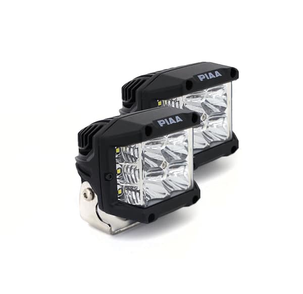 dkqe39e-1 PIAA 4″ 5600K 12V 24W Quad Edge LED cube wide driving lights kit